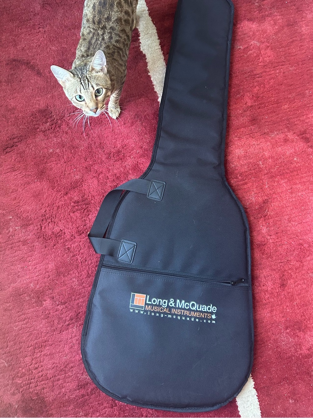 Black Guitar Bag - Padded Case for Acoustic/Electric
